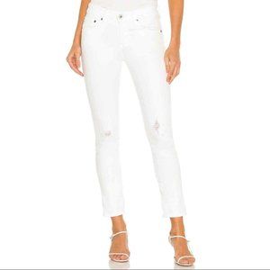 AG Mila White Super High Rise Distressed Jeans New With Tag 30
